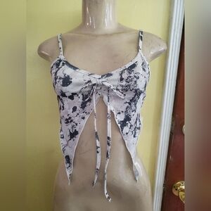 Elegant Black and White Women's Crop Top